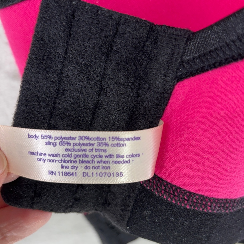 Cacique Unlined No Wire Vibrant Pink and Black Bra 42G - Picture 7 of 7